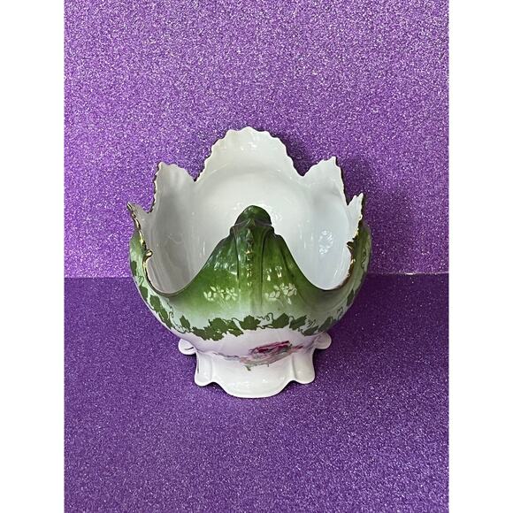 MZ Austria Footed Decorative Creamer Bowl  Porcelain  Moritz Zdekauer 933 - Picture 4 of 8